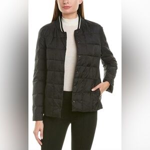 Trina Turk Quilted Duck Down Bomber Jacket – Black – Size M